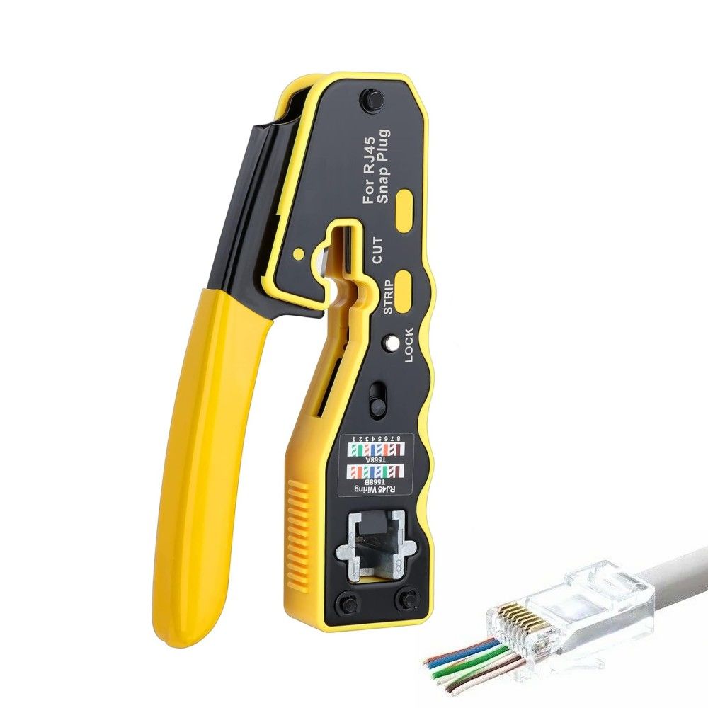 Powermaster PM-24017 EZ-RJ45 CAT6 Soket Sıkma Pensesi - Sarı