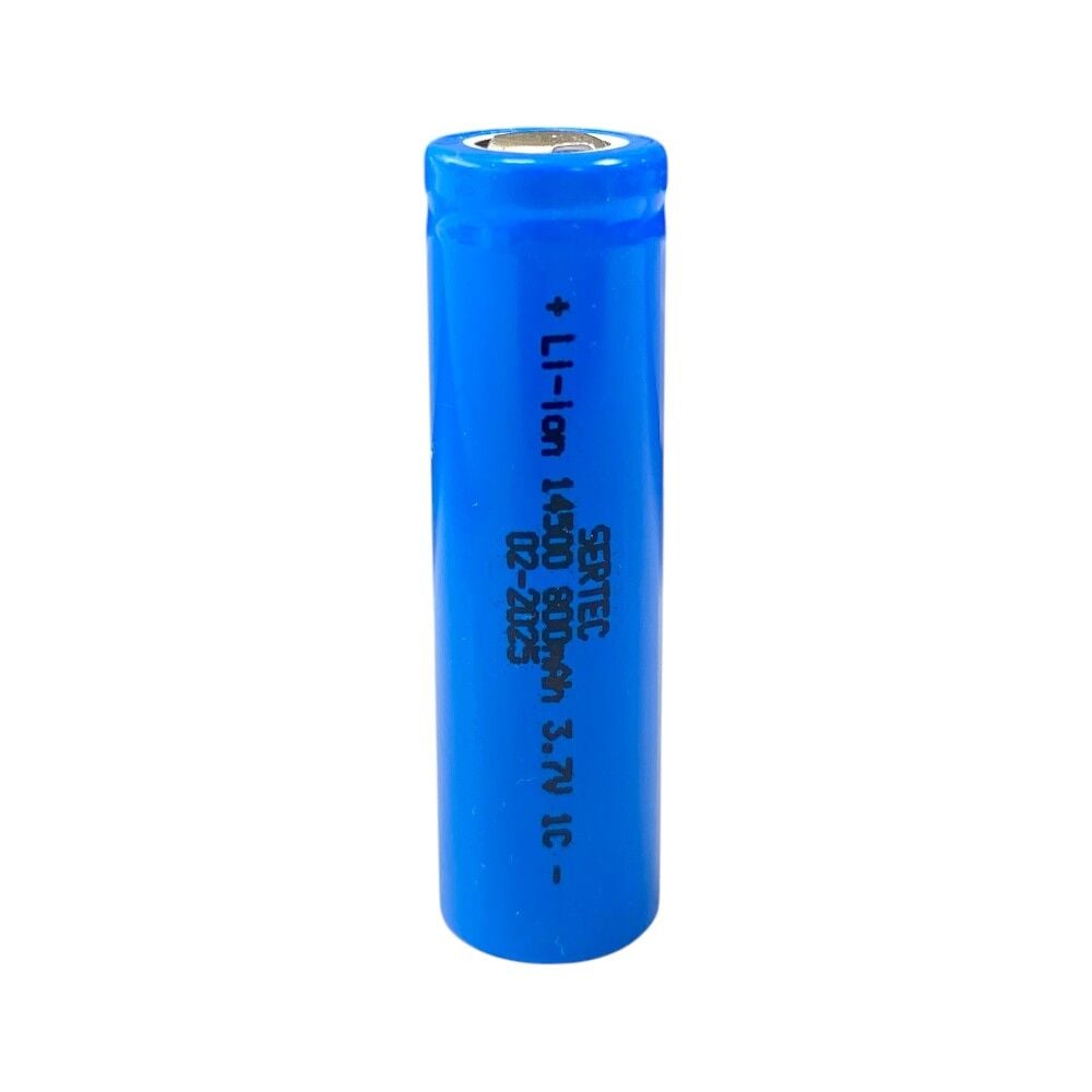 Sertec 14500 3.7Volt 800mA Li-ion Şarj Edilebilir Pil Başlıksız - 1Adet