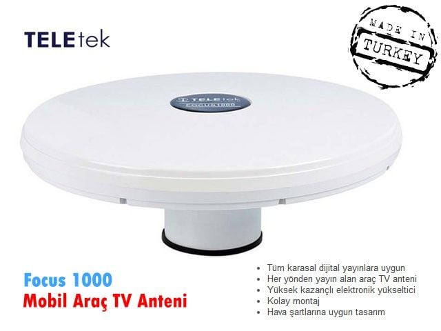 FOCUS 1000 Karasal Mobil Araç TV Anteni