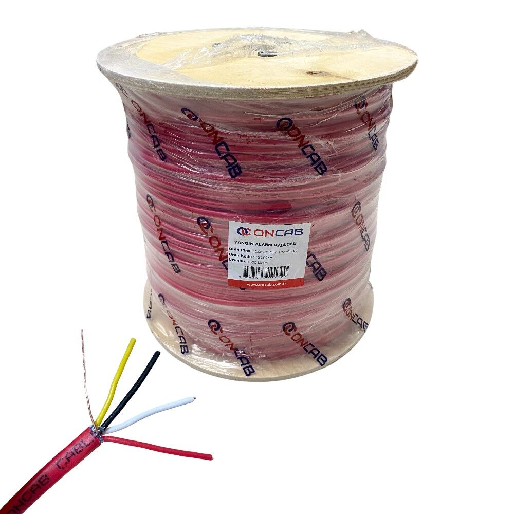 Oncab 2x2x0.60mm JyStY Yangın Alarm Kablosu 500mt