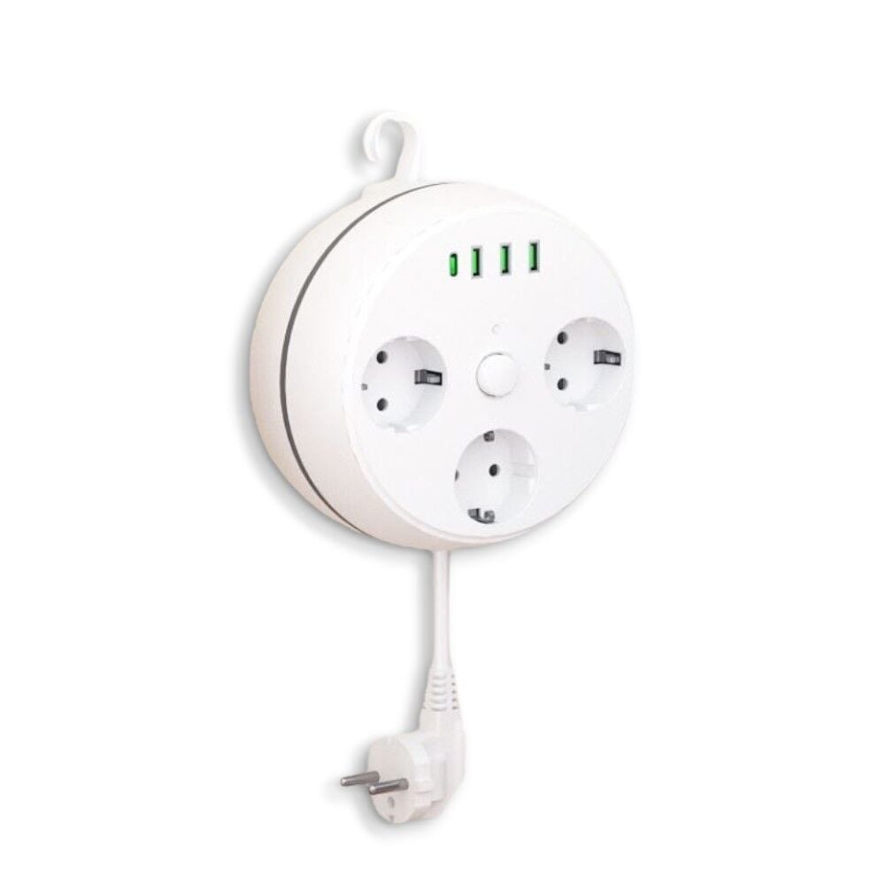 Vea VE-26583 3'lü 1.5Metre Kablolu 3USB+TYPE-C Girişli Akım Korumalı Grup Priz