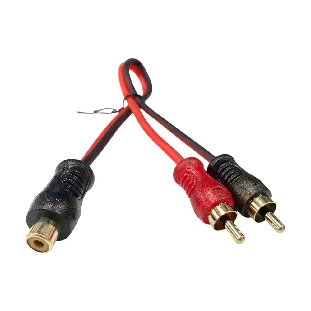 Herz 1Dişi/2Erkek RCA Y Silikon Kablo 25cm - 1Adet
