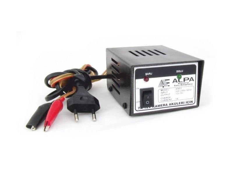 ALPA 12Volt 1Amper Kamera Akü Şarj Adaptörü