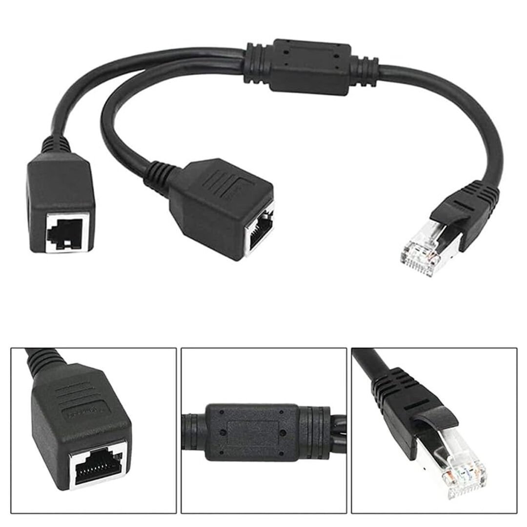 PowerMaster PM-25434 Erkek RJ45 to 2x Dişi Splitter Ethernet Çoklayıcı