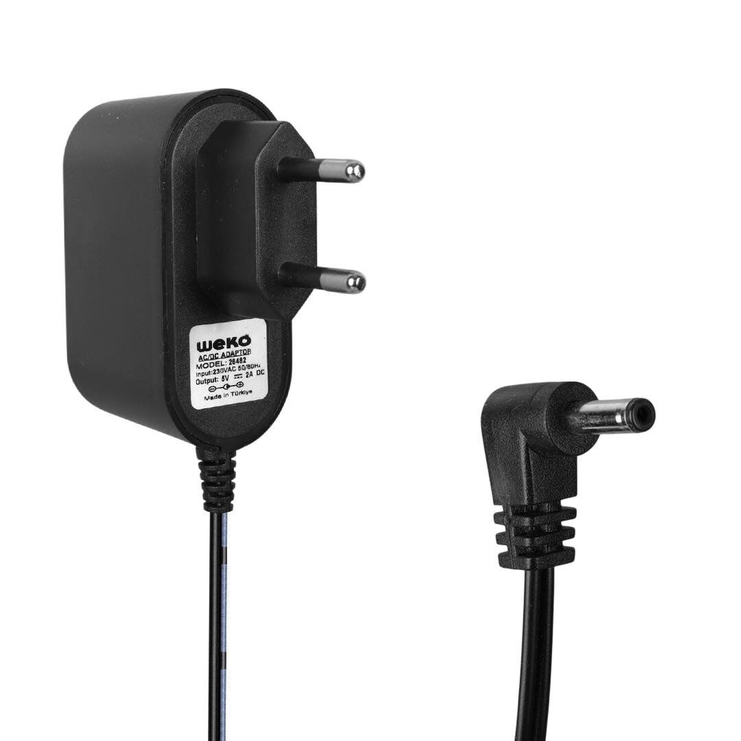 Weko 5Volt 2Amper Plastik Kasa Priz Tipi Adaptör 3.5x1.35mm