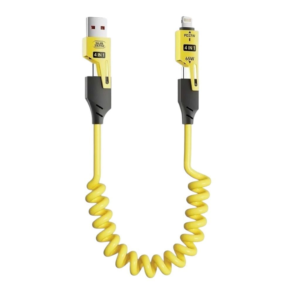 Subzero 4in1 Type-c 65W to USB-A + Type-c to Lightning 27W Hızlı Şarj Kablosu - 1Metre