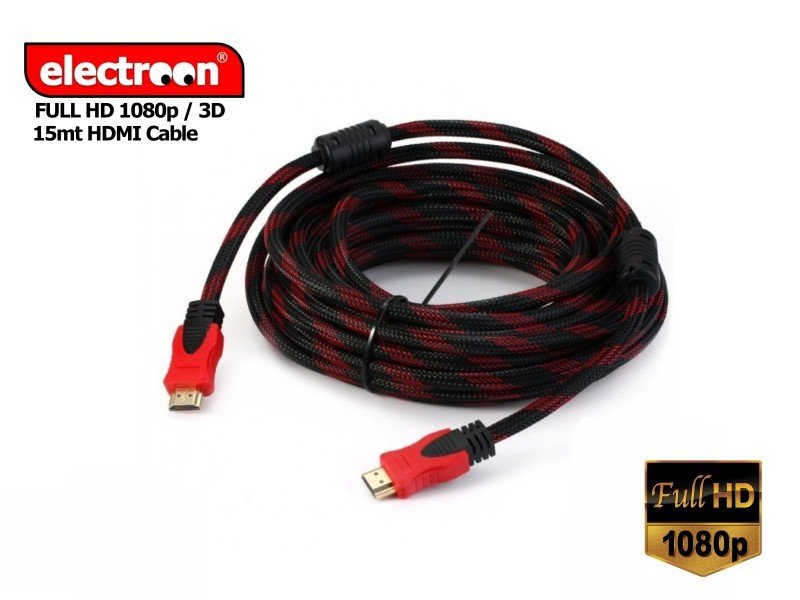 electroon 15 Metre Örgülü HDMI Kablo v1.4