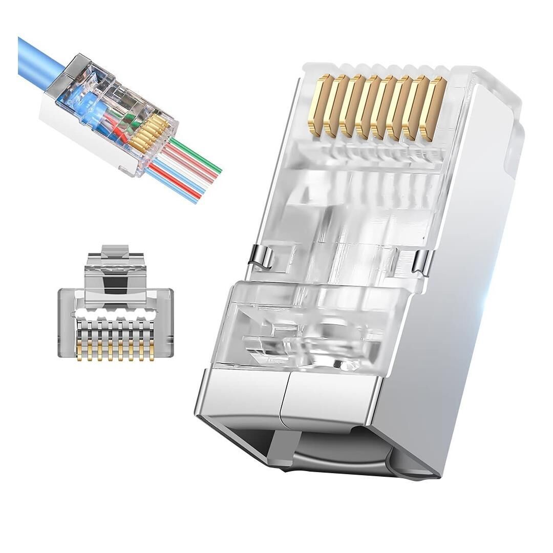 PowerMaster PM-25748 CAT6 EZRJ45 Metal Açık Uçlu Soket 8P/8C - 1 Adet