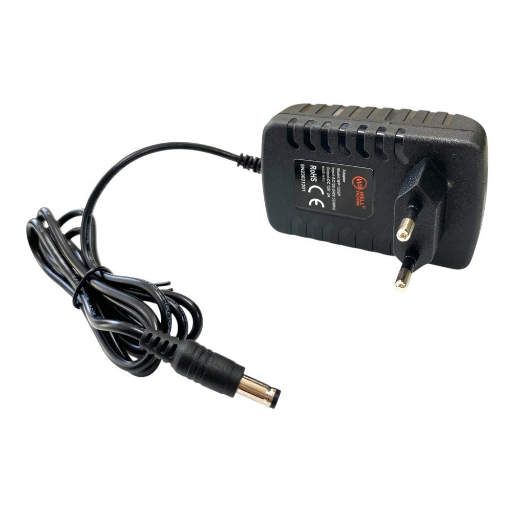 WellPower 12Volt 2Amper Plastik Kasa Adaptör 5.5x2.5mm Jak Fişli