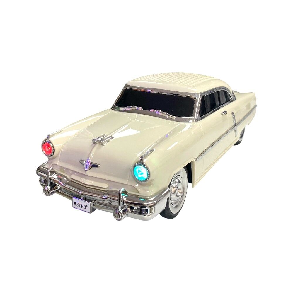 Rose WS-1957 Araba Görünümlü Taşınabilir Şarjlı Bluetooth Hoparlör - Bej