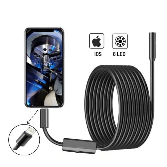 WELLBOX 8Mm 5Metre Yılan Kamera IOS Uyumlu Lightning