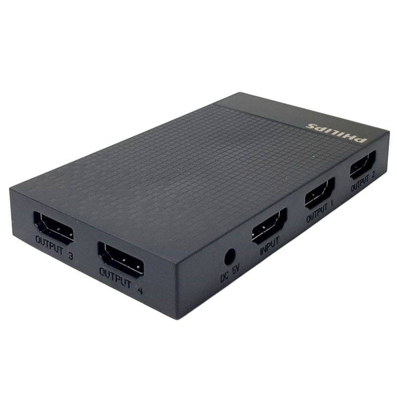 PHILIPS SWV9023B/93 4K 1x4 HDMI Splitter 1 Giriş-4 Çıkış Ultra HD Görüntü Dağıtıcı