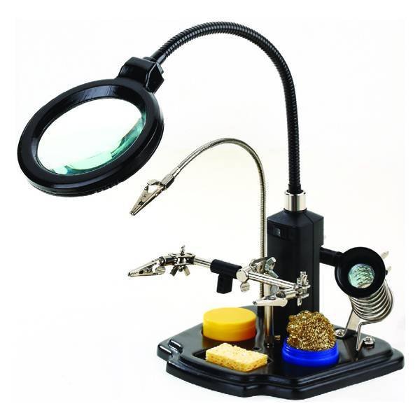 Class MG01 Masa Üstü Ledli Mini Büyüteç Havya Stand PCB Tutucu