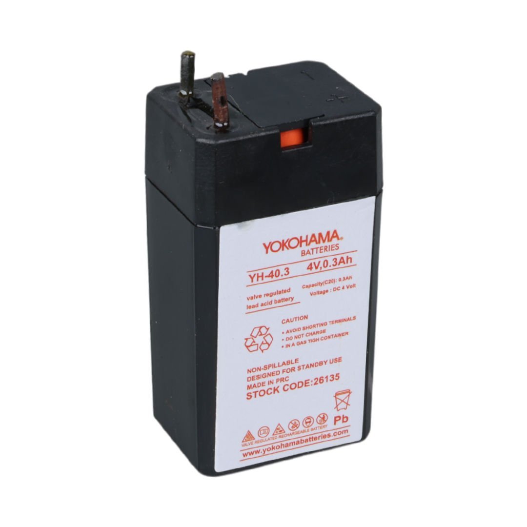 Yokohama YH-40.3 4Volt - 0.3Amper Akü (25.5x19.5x48mm)