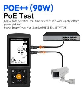 Novacom LT-300S RJ45 Poe Uyumlu Çok Fonksiyonlu Kablo Test Cihazı