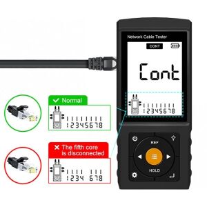 Novacom LT-200S RJ45 Poe Uyumlu Çok Fonksiyonlu Kablo Test Cihazı