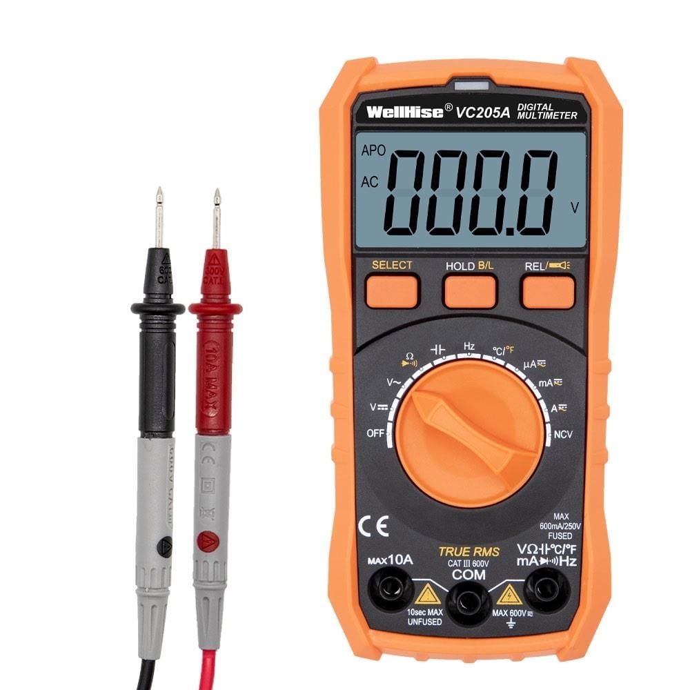 Wellhise VC205A Dijital Autorange +NCV Multimetre Ölçü Aleti