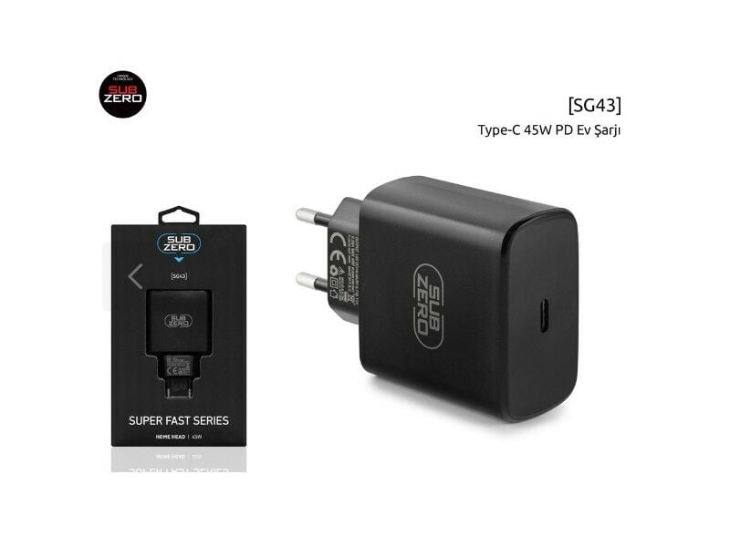 Subzero SG43 45W Turbo Pd Type-C Şarj Adaptörü
