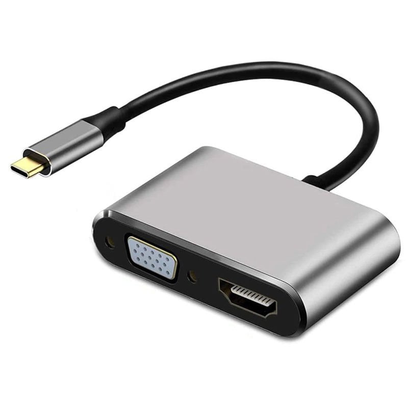 Powermaster Usb Type-C To HDMI-Vga-Usb-Type C 4in1 Adaptör PM-4026