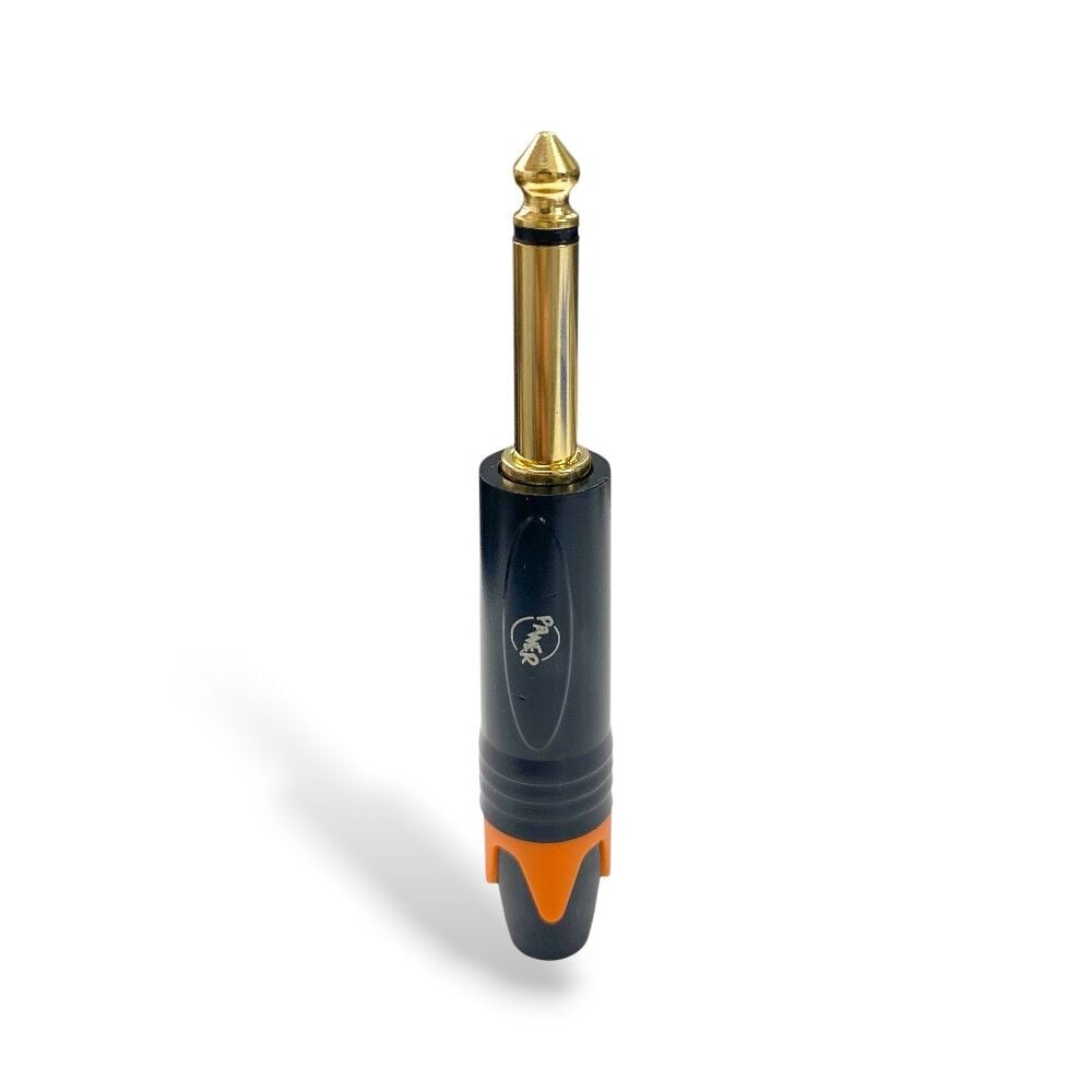 Pawer 6.35mm Mono Metal Gold Gitar Jak - Turuncu