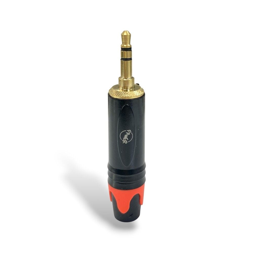 Pawer 3.5mm Stereo Metal Gold Erkek Jak - Turuncu