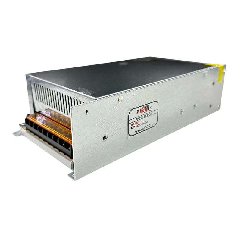 HIGHTEK 12Volt 80Amper 960W Adaptör Metal Kasa Fanlı