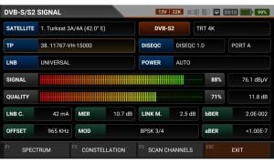 ALPSAT AS07STCA-4K DVB S-S2 / T-T2 / C / J.83B / ISDB-T COMBO Sinyal Analizörü