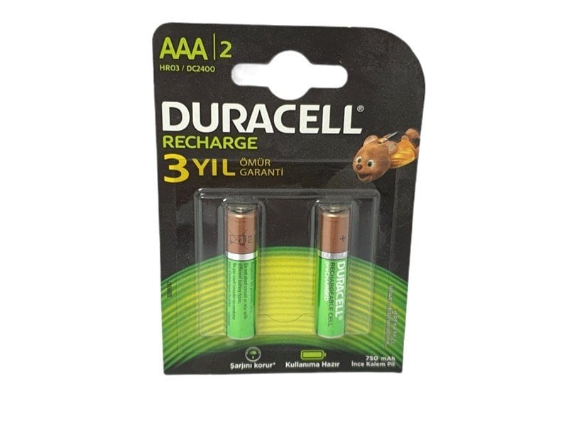 DURACELL 1.2V 750mA Şarjlı İnce Kalem Pil AAA