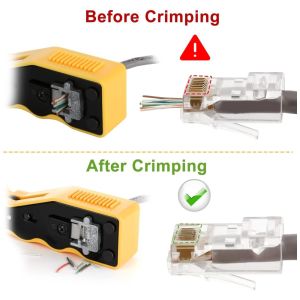 Powermaster PM-24017 EZ-RJ45 CAT6 Soket Sıkma Pensesi - Sarı