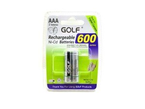 CFL GOLF 600mA Şarjlı ince Kalem Pil AAA 1.2V Ni-CD