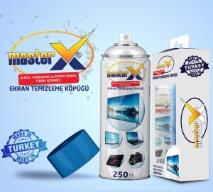 MasterX Lcd Ekran Temizleme Köpüğü 250Ml + Bez Hediyeli