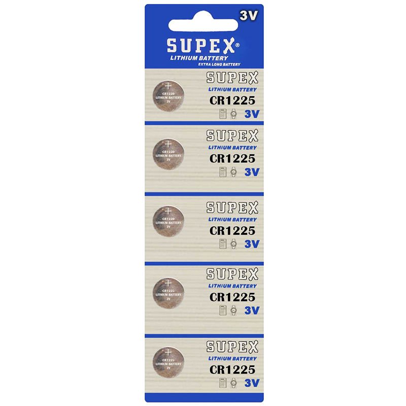 Supex CR1225 3Volt Lityum Pil 5'li Paket