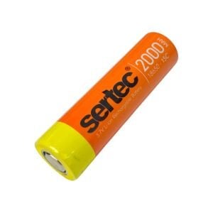 SERTEC 18650 3.7V 2000mAh 15C Li-Ion Şarjlı Pil Başlıksız - 1Adet