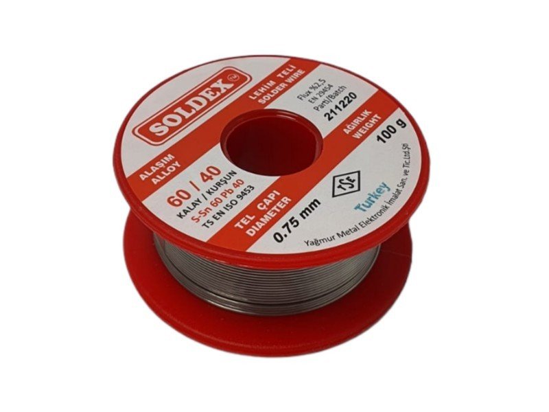 Soldex 100Gr 0.75mm 60/40 Lehim Teli