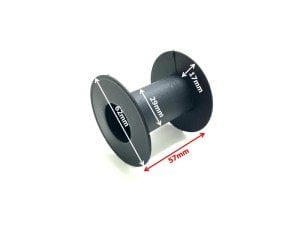 57x62mm Siyah Plastik Makara