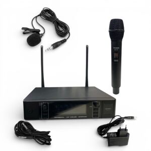 Rose RW-211-EY 2x100 Kanal 2li EL+Yaka UHF Telsiz Mikrofon