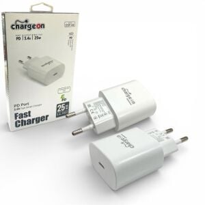 Chargeon ESP-44 25W 3.4A Type-C PD Charger Duvar Şarj Adaptörü - Beyaz