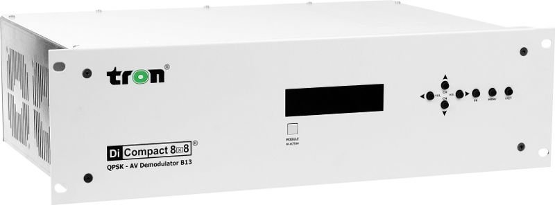 TRON 8 Kanal Di Compack DVBS Rack Tipi Profesyonel Receiver