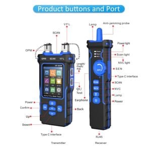 Noyafa NF 8508 Multi Fonksiyon Dijital Fiber Optik Kablo Bulucu