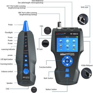 Noyafa NF 8601S Çok Fonksiyonlu Network Kablo Test Cihazı