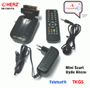 HERZ HR-7300 Mini Scart Uydu Alıcısı TKGS'li
