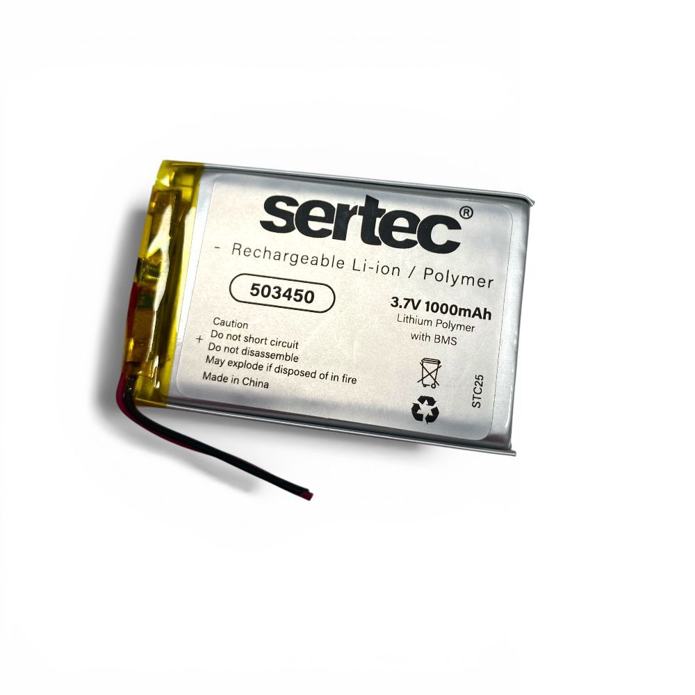 Sertec 503450 3.7V 1000mAh Li-Polymer Pil