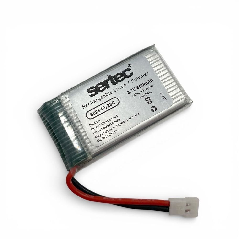 Sertec 852540 3.7V 650mAh 25C Li-Polymer Pil Soketli (1S Devreli)