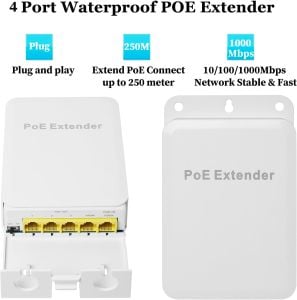 Novacom NVC-EBT14GW-A 10/100/1000Mbps 1/4 Dış Ortam Gigabit POE Repeater