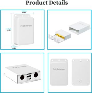 Novacom NVC-EBT14GW-A 10/100/1000Mbps 1/4 Dış Ortam Gigabit POE Repeater