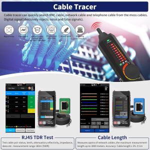 Novacom LT-600S RJ45 Poe Uyumlu Çok Fonksiyonlu Kablo Test Cihazı