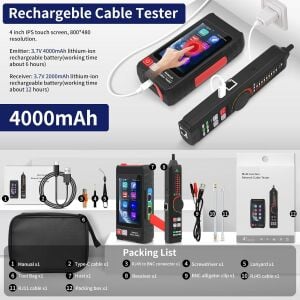 Novacom LT-600S RJ45 Poe Uyumlu Çok Fonksiyonlu Kablo Test Cihazı