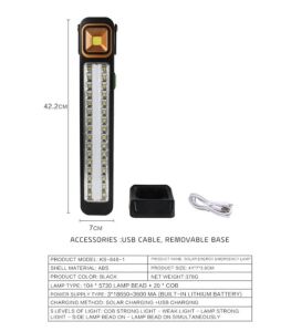 Powermaster HEL-6866T-1 48 Ledli 45w Solarlı Ve Şarjlı Işıldak