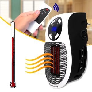 PowerMaster PM-20327 500Watt Priz Tipi Uzaktan Kumandalı Taşınabilir Isıtıcı (Zamanlayıcı - Otomatik Kapanma)