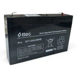 Ttec 6Volt 7AH Bakımsız Kuru Akü